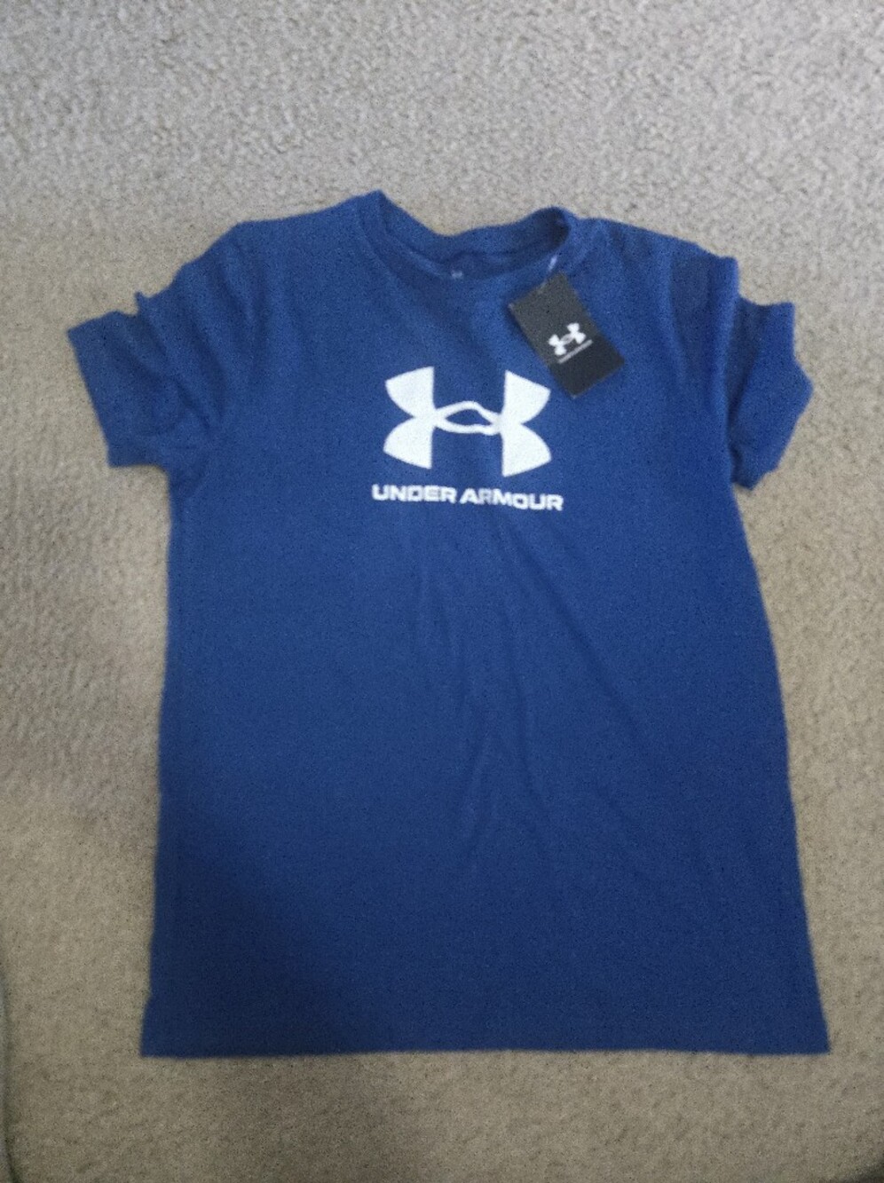 Under Armour Royal Blue Logo Crew Tee YL